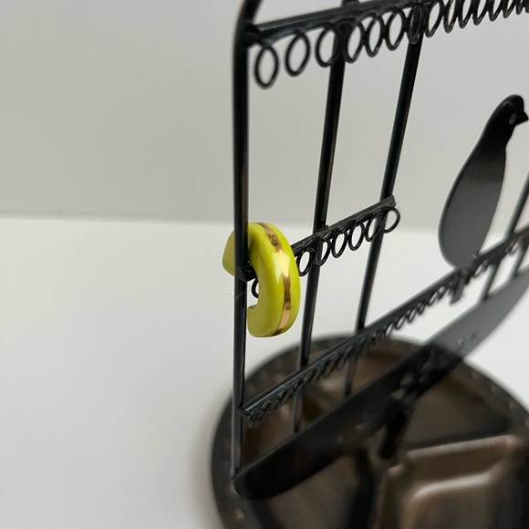 Handmade ceramic hoop earrings - Picture 4 of 4